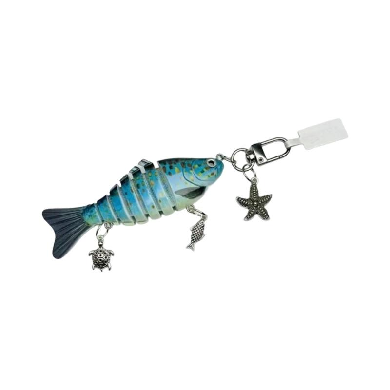 Realistic Fish Shaped Flexible Joints Fishing Enthusiast Keychain Accessory Articulated Bag Charm for Anglers
Realistic Fish Shaped Flexible Joints Fishing Enthusiast Keychain Accessory Articulated Bag Charm for Anglers
