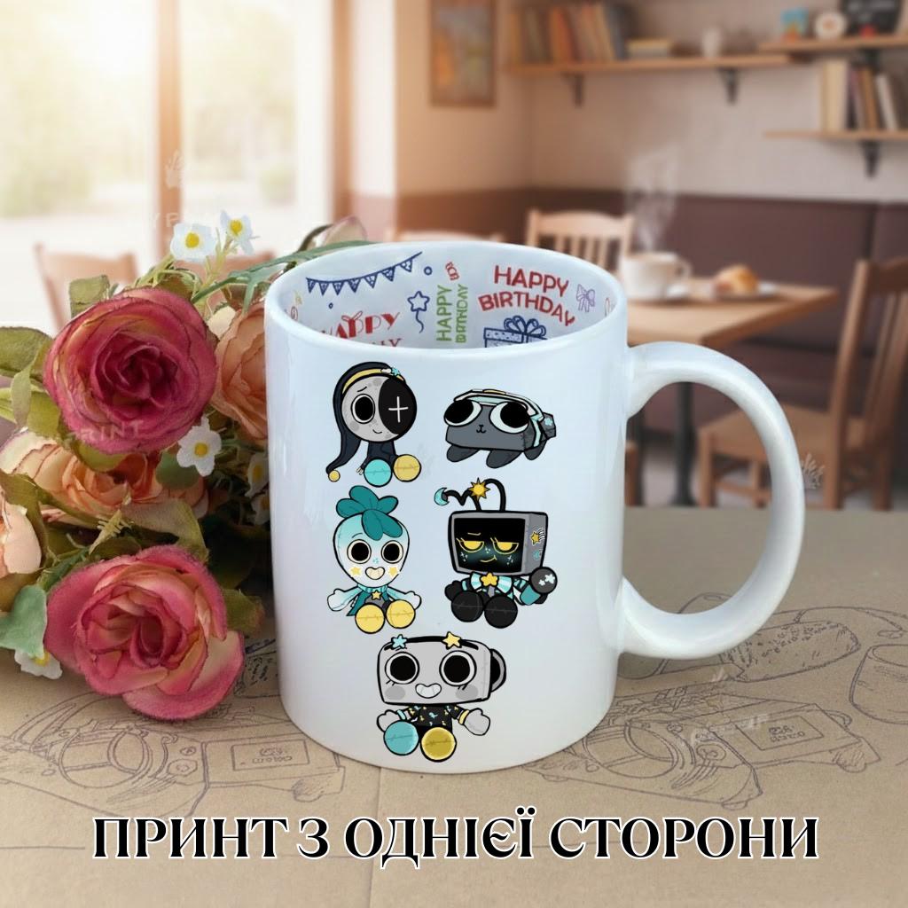 Кухоль У Світі Денді (Денді) Roblox Dandy s World з принтом керамічна чашка з написом всередині Happy Birthday 330 мл 9.5 білий
Кухоль У Світі Денді (Денді) Roblox Dandy s World з принтом керамічна чашка з написом всередині Happy Birthday 330 мл 9.5 білий