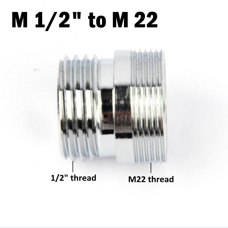 Stainless Steel M22 to 1/2 Thread Connector Household Bathroom Shower Hose Connector Kitchen Faucet Joints Water Tap Adapter
Stainless Steel M22 to 1/2 Thread Connector Household Bathroom Shower Hose Connector Kitchen Faucet Joints Water Tap Adapter