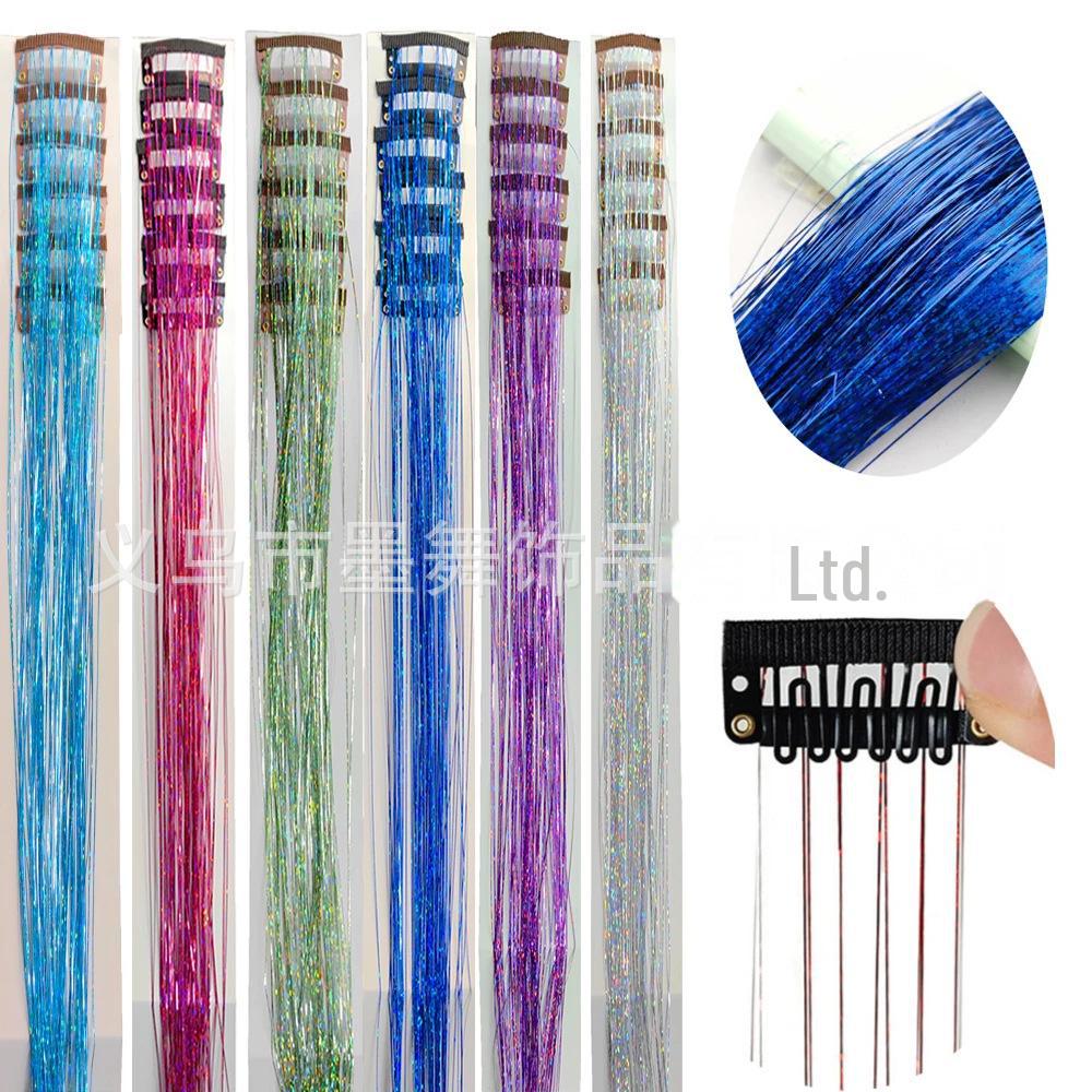 Набор из 6 прядей для наращивания волос Laser Silk Tinsel: Бесшовные, красочные, золотые и серебряные блестящие акценты
Набор из 6 прядей для наращивания волос Laser Silk Tinsel: Бесшовные, красочные, золотые и серебряные блестящие акценты