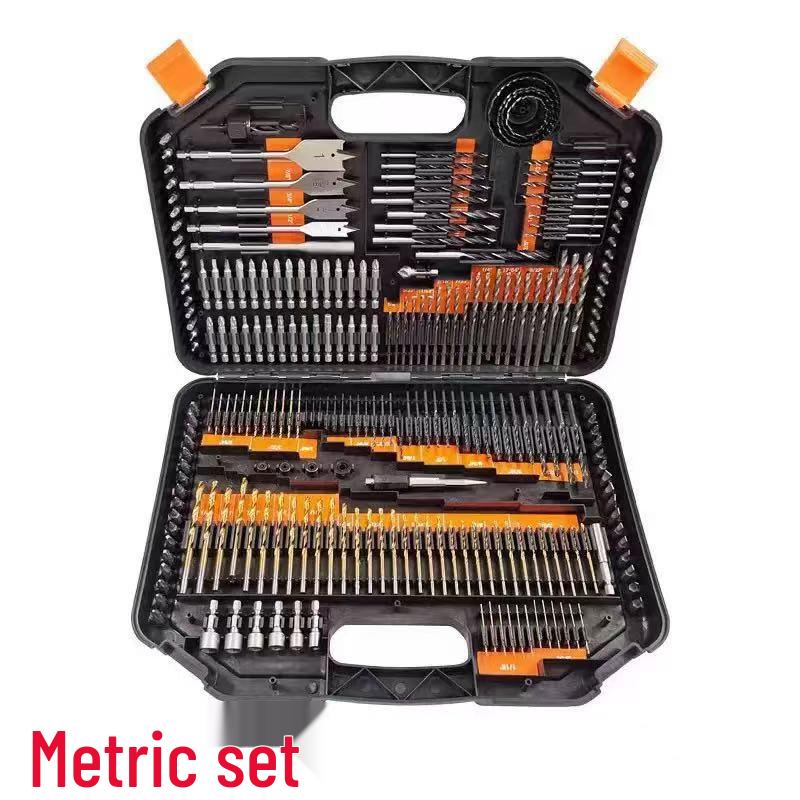 246-Piece Metric & Imperial Drill Bit Set with Holder - Includes Twist and Flat Woodworking Bits
246-Piece Metric & Imperial Drill Bit Set with Holder - Includes Twist and Flat Woodworking Bits