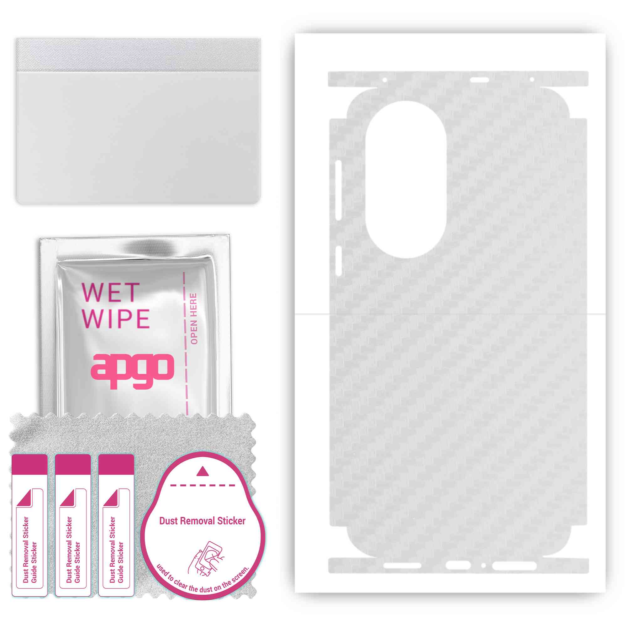 apgo Protective Skin Sticker for the back+sides compatible with Huawei P50, Full Wrap Film, Foil, Vinyl - Pattern Transparent Carbon
apgo Protective Skin Sticker for the back+sides compatible with Huawei P50, Full Wrap Film, Foil, Vinyl - Pattern Transparent Carbon