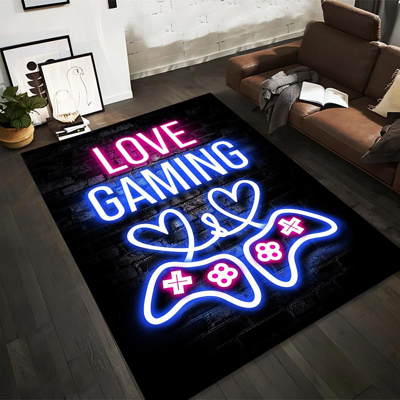 Love Gaming Carpet with Neon Game Controller Design, Black Background Suitable for use as an anti-slip for living room bedroom sofas 40x60cm( 15x23in )
Love Gaming Carpet with Neon Game Controller Design, Black Background Suitable for use as an anti-slip for living room bedroom sofas 40x60cm( 15x23in )