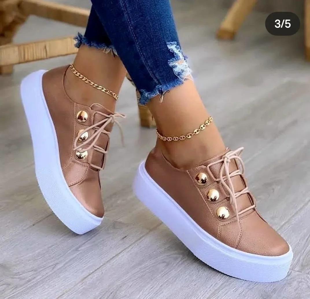 Fashion Women s Sports Shoes Fashion Lace Up Spring and Autumn Vulcanized Shoes Casual Round Toe Flat Shoes Zapatos De Mujer 43
Fashion Women s Sports Shoes Fashion Lace Up Spring and Autumn Vulcanized Shoes Casual Round Toe Flat Shoes Zapatos De Mujer 43