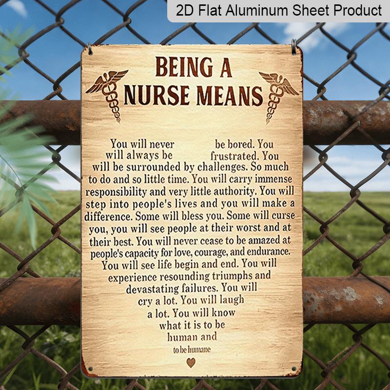 2D Flat 1pc Vintage Nurse Inspiration Metal Sign, 7.87*11.8 Inch Aluminum Wall Decor, Pre-Pasted, Reusable, Frameless, with Inspirational Quote for 20*30cm
2D Flat 1pc Vintage Nurse Inspiration Metal Sign, 7.87*11.8 Inch Aluminum Wall Decor, Pre-Pasted, Reusable, Frameless, with Inspirational Quote for 20*30cm