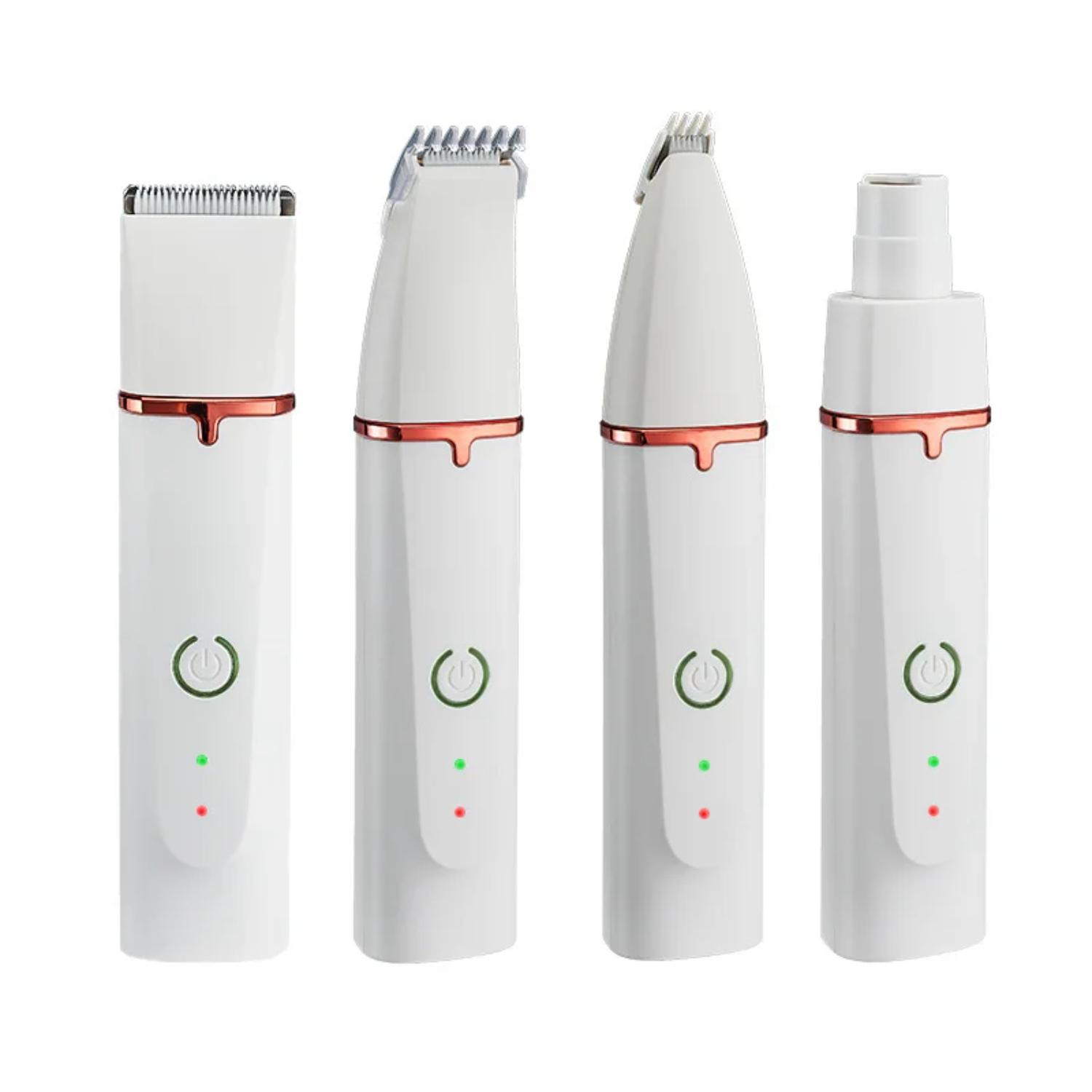 New Low-Noise Professional Pet Hair Grooming Clipper with 4 Blades, Rechargeable 4 In 1 Trimmer for Dogs, Includes Nail Grinder грязно-белый
New Low-Noise Professional Pet Hair Grooming Clipper with 4 Blades, Rechargeable 4 In 1 Trimmer for Dogs, Includes Nail Grinder грязно-белый