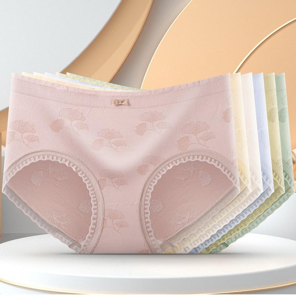 6Pcs Cotton Crotch Seamless Briefs Mid Waist Underwear for Women Simple Lace Bowknot Panties Girl 6Pcs
6Pcs Cotton Crotch Seamless Briefs Mid Waist Underwear for Women Simple Lace Bowknot Panties Girl 6Pcs