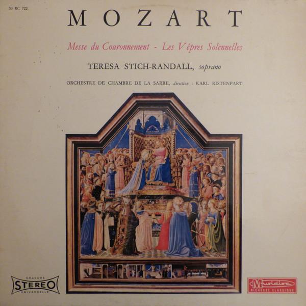 LP Record TERESA STICHRANDALL KARL RISTENPA Mozart Mass In C Major K. 317 Coro 30RC722 MUSIDISC 1966 France Classical Used
LP Record TERESA STICHRANDALL KARL RISTENPA Mozart Mass In C Major K. 317 Coro 30RC722 MUSIDISC 1966 France Classical Used