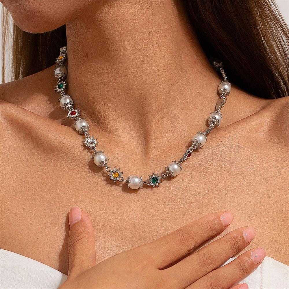 Zircon Cross Pendant Necklace for Women Fashion Imitation pearl Flower Beaded Choker Necklace Statement Y2K Jewelry Gifts
Zircon Cross Pendant Necklace for Women Fashion Imitation pearl Flower Beaded Choker Necklace Statement Y2K Jewelry Gifts