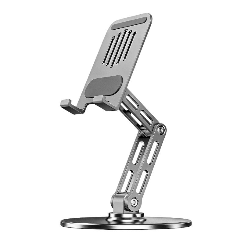 Portable Adjustable Desktop Stand with Triple Axises Height and Angle Control Full Rotation for Mobile Devices сірий колір
Portable Adjustable Desktop Stand with Triple Axises Height and Angle Control Full Rotation for Mobile Devices сірий колір