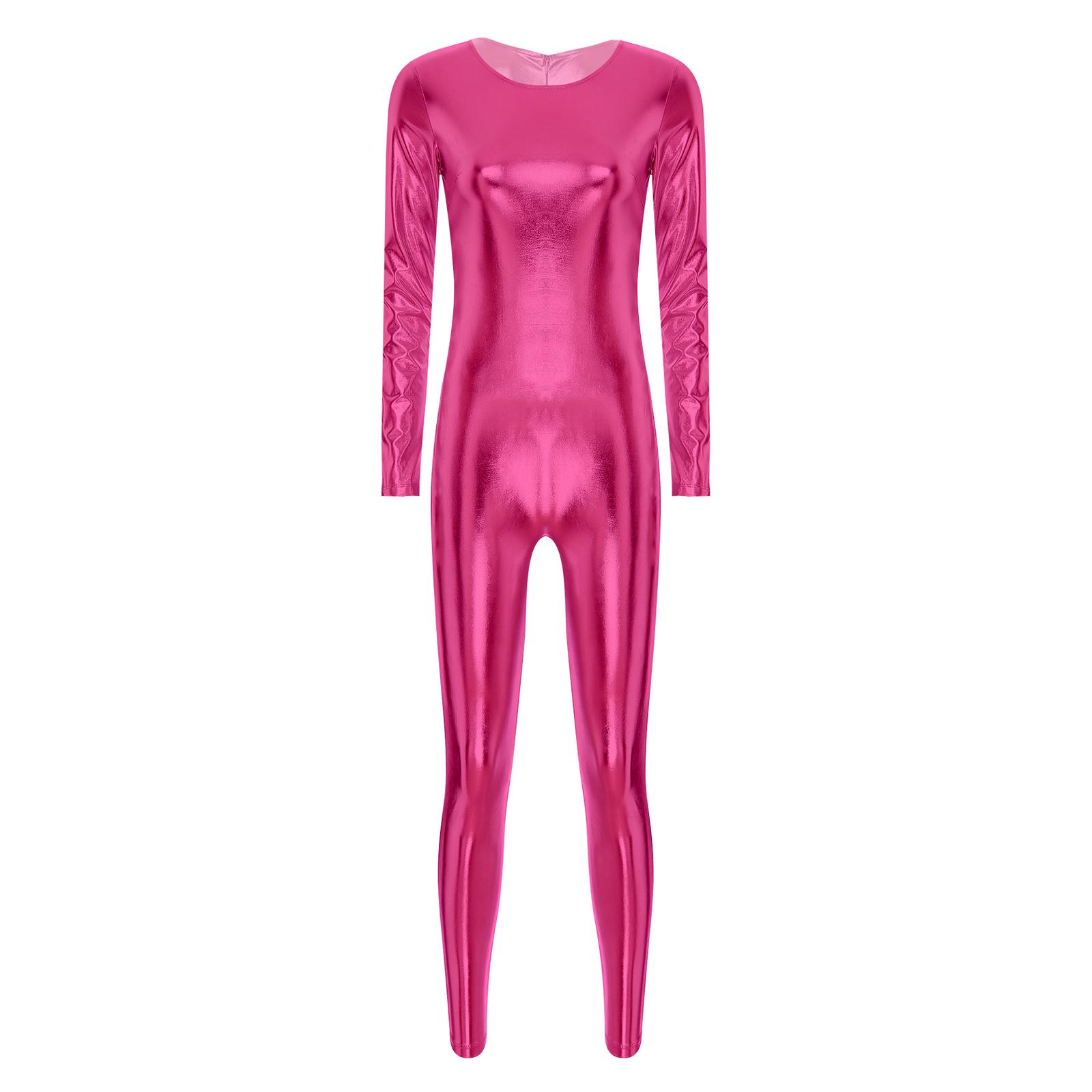 Жіночий металізований боді блискучий юнітард з довгим рукавом круглим вирізом повним покриттям приталеного крою одяг для танцювальних виступів S гарячі рожевого кольору
Жіночий металізований боді блискучий юнітард з довгим рукавом круглим вирізом повним покриттям приталеного крою одяг для танцювальних виступів S гарячі рожевого кольору