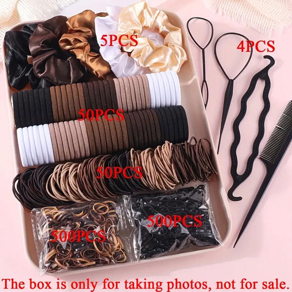 1109Pcs Dark Hair Accessories For Woman Set Seamless Ponytail Holders Variety Hair Scrunchies Hairbands Scrunchy Hair Ties
1109Pcs Dark Hair Accessories For Woman Set Seamless Ponytail Holders Variety Hair Scrunchies Hairbands Scrunchy Hair Ties
