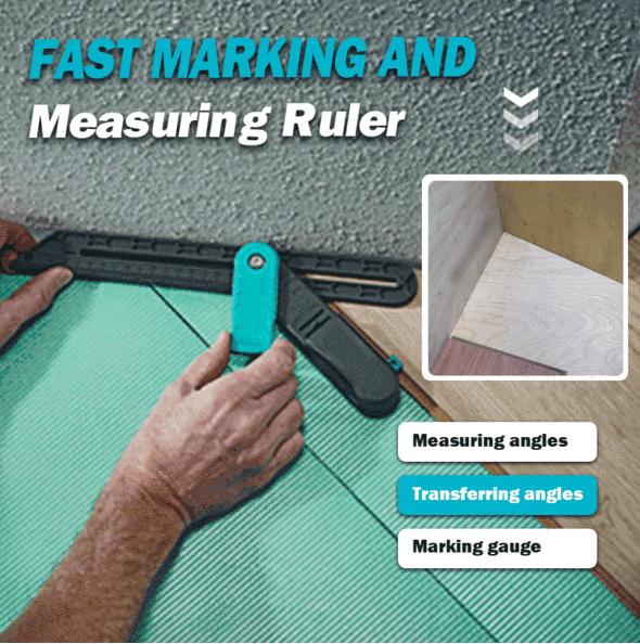 Измерительная линейка для быстрой маркировки Инструмент для измерения угла с фиксатором Угловая линейка
Измерительная линейка для быстрой маркировки Инструмент для измерения угла с фиксатором Угловая линейка