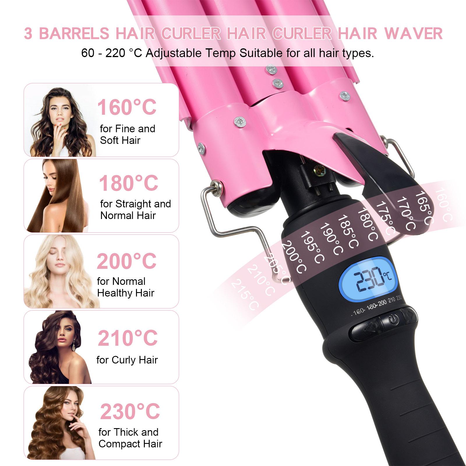 Щипцы для завивки волос Pretfy, 3 ствола, 22 мм, щипцы для завивки волос Waver, регулируемая температура, ЖК-дисплей US Plug розовый
Щипцы для завивки волос Pretfy, 3 ствола, 22 мм, щипцы для завивки волос Waver, регулируемая температура, ЖК-дисплей US Plug розовый