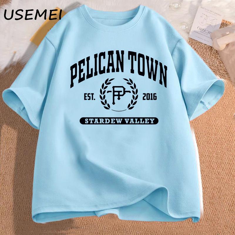 Pelican Town TShirt Stardew Valley Tee Women Print T Shirt Top Women Aesthetic Clothing Tshirts Cotton Short Sleeve Female Tee 4XL
Pelican Town TShirt Stardew Valley Tee Women Print T Shirt Top Women Aesthetic Clothing Tshirts Cotton Short Sleeve Female Tee 4XL