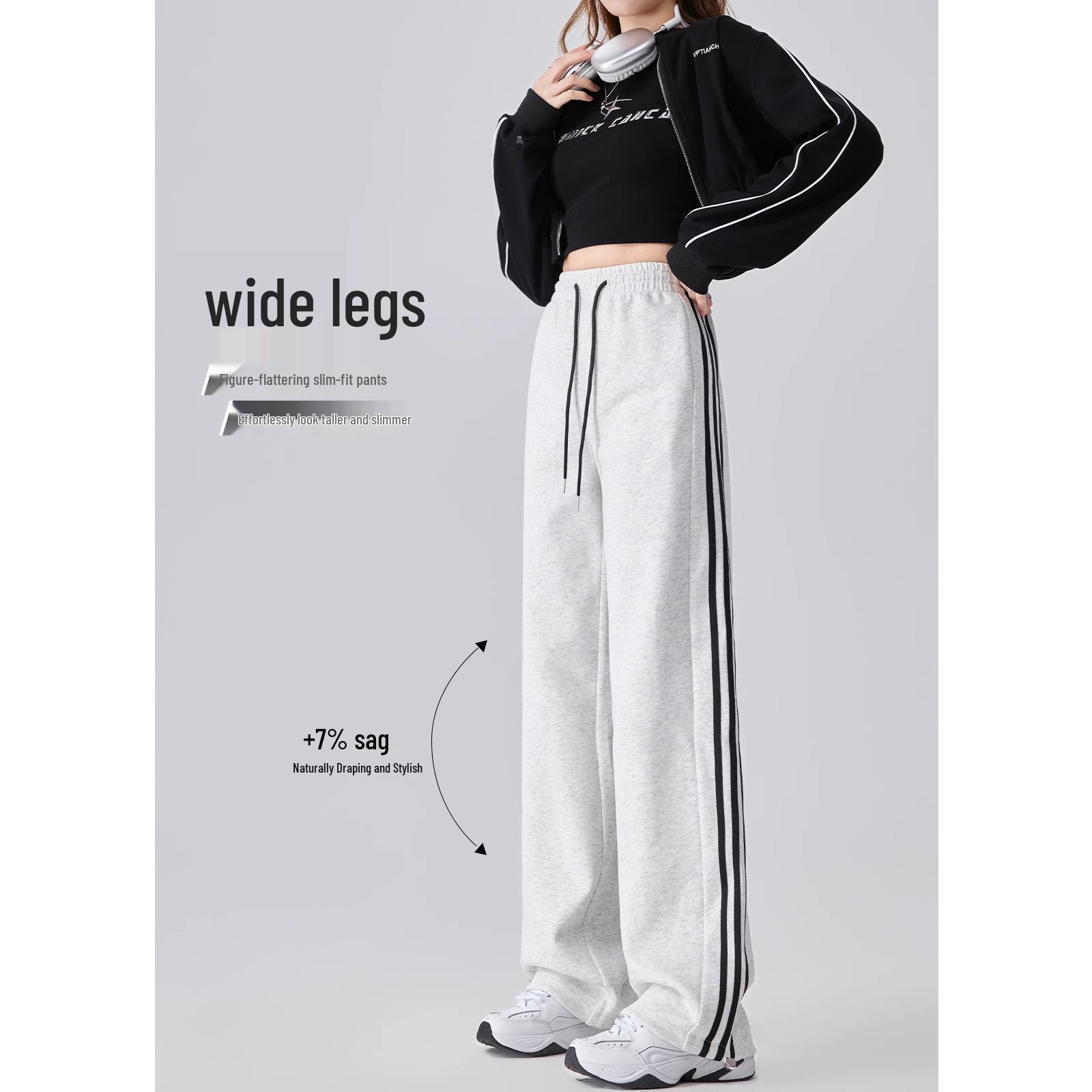 2025 High Waist Women s Straight Leg Pants: Slimming American Casual Sweatpants in White or Gray, Narrow or Wide Leg, Loose Fit S (suitable for 70-95 jin)
2025 High Waist Women s Straight Leg Pants: Slimming American Casual Sweatpants in White or Gray, Narrow or Wide Leg, Loose Fit S (suitable for 70-95 jin)