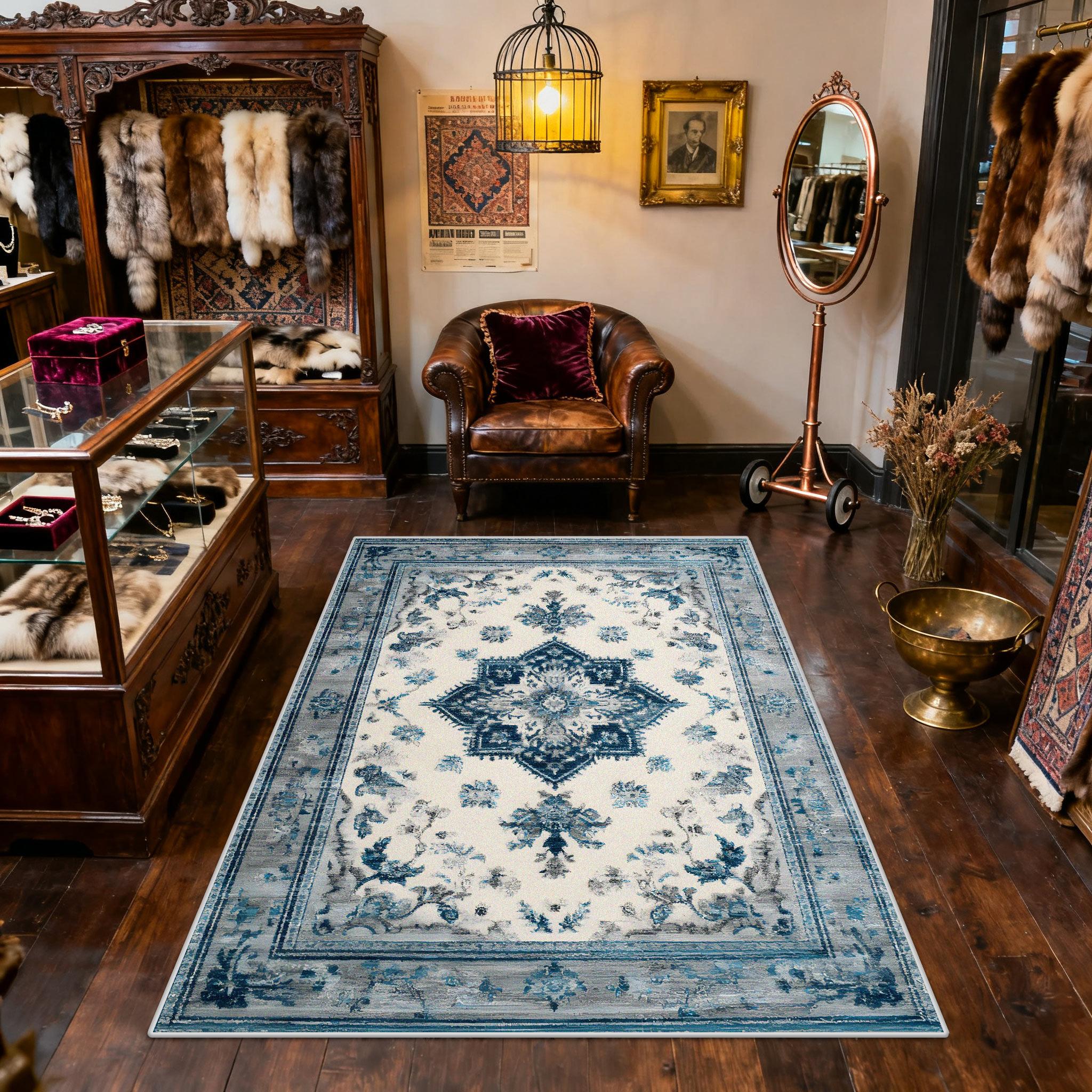 European Rococo Art Blue Retro Fluffy Store Carpet Easy Cleaning Soft Luxury Living Room Rug Large Area Short Velvet Floor Mats 60x90cm
European Rococo Art Blue Retro Fluffy Store Carpet Easy Cleaning Soft Luxury Living Room Rug Large Area Short Velvet Floor Mats 60x90cm