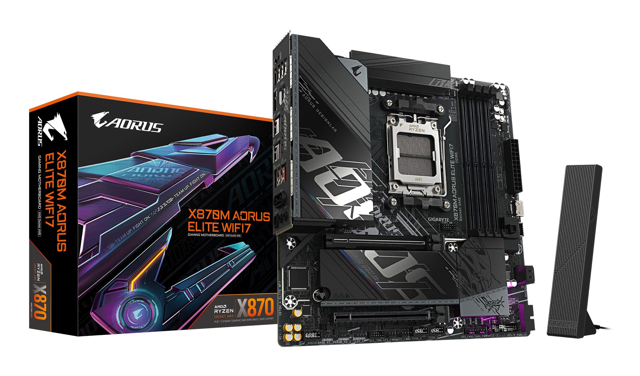 GIGABYTE X870M AORUS ELITE WIFI7 Motherboard MB6941 Micro-ATX чорний
GIGABYTE X870M AORUS ELITE WIFI7 Motherboard MB6941 Micro-ATX чорний