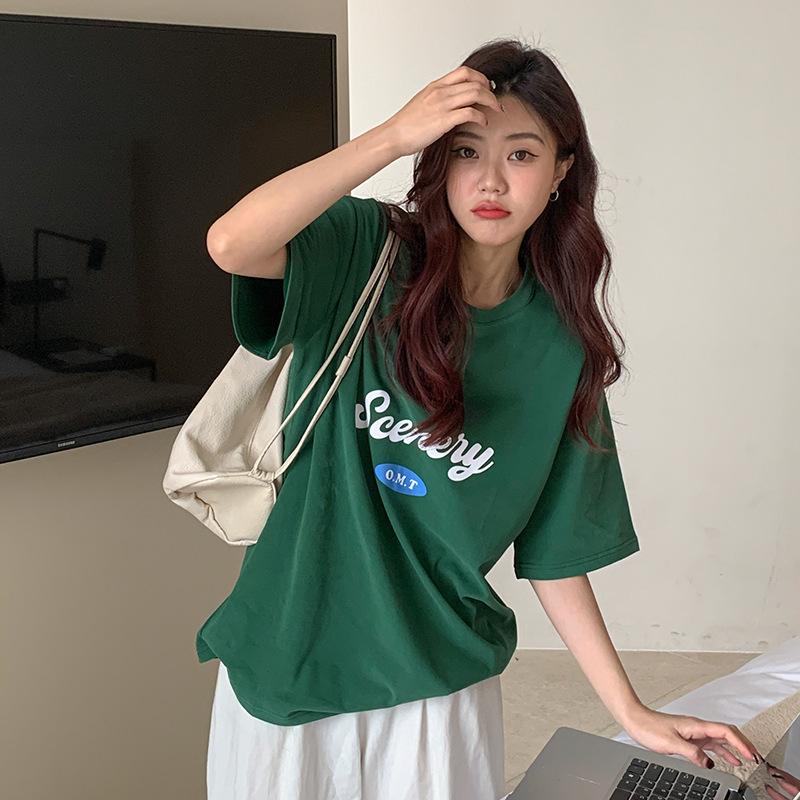 2025 pure cotton American retro contrasting color letter printing short-sleeved T-shirt women s loose and versatile casual crew neck top summer S
2025 pure cotton American retro contrasting color letter printing short-sleeved T-shirt women s loose and versatile casual crew neck top summer S