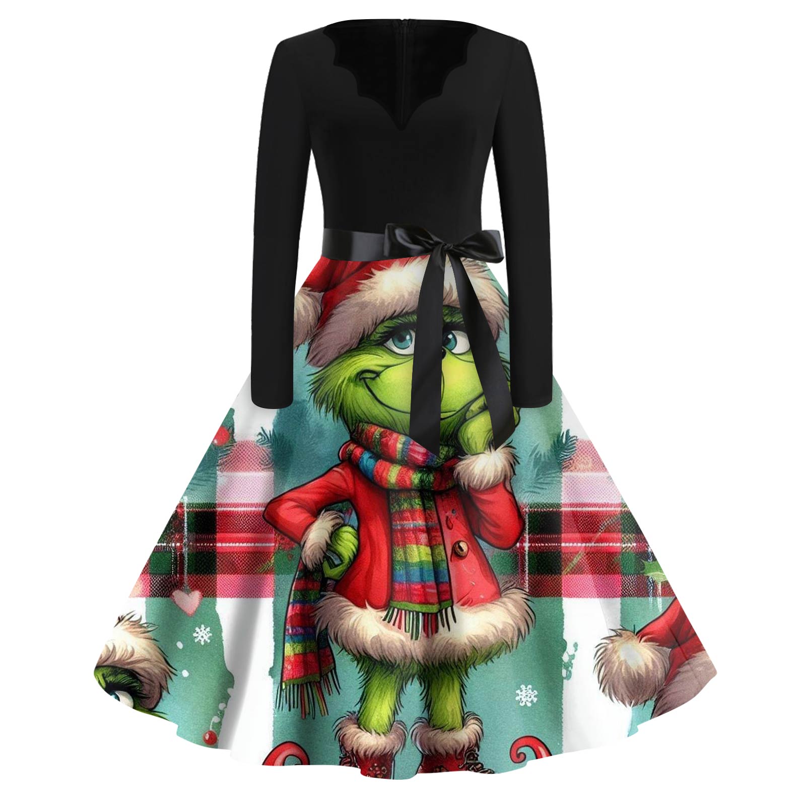 Женское модное платье с V-образным вырезом, повседневное, приталенное, с рождественским принтом, с длинным рукавом XXL
Женское модное платье с V-образным вырезом, повседневное, приталенное, с рождественским принтом, с длинным рукавом XXL