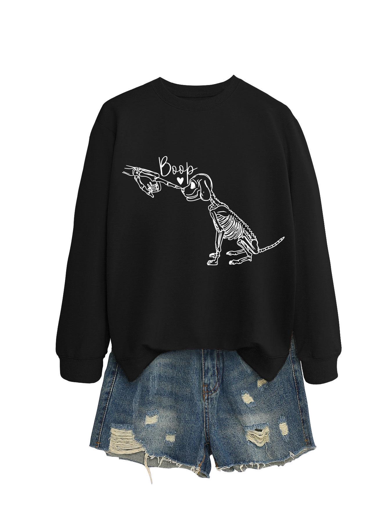 Plus Size Boop Skeleton Dog Sweatshirt – Women s Long-Sleeve Round Neck for Autumn/Winter 3XL
Plus Size Boop Skeleton Dog Sweatshirt – Women s Long-Sleeve Round Neck for Autumn/Winter 3XL