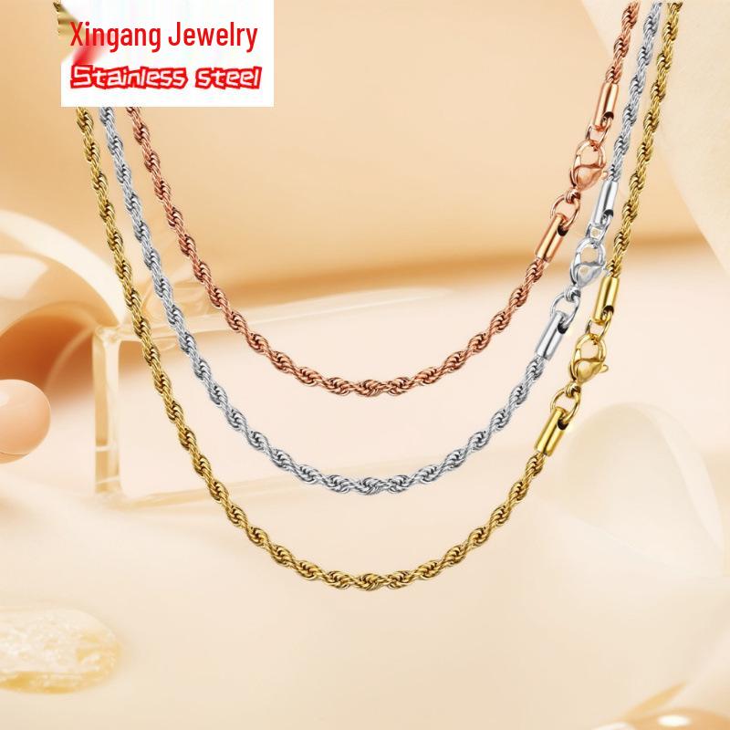 European & American Fashion Men s Hip-Hop Keel Pendant Necklace with Stainless Steel Twist Chain 2.4mm x 50cm Steel Twist
European & American Fashion Men s Hip-Hop Keel Pendant Necklace with Stainless Steel Twist Chain 2.4mm x 50cm Steel Twist
