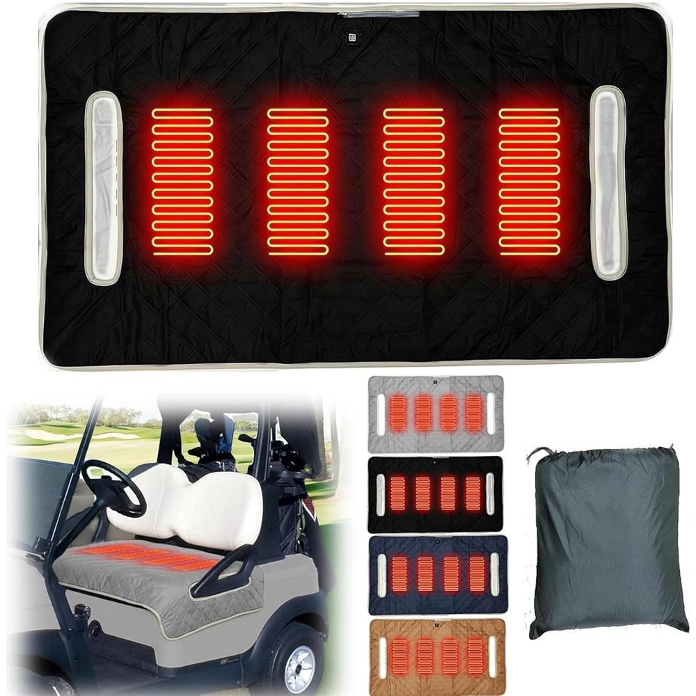 Heated golf cart seat cover, non-slip waterproof towel cushion blanket, soft and comfortable, 4 heating zones, 3-level heating. чёрный
Heated golf cart seat cover, non-slip waterproof towel cushion blanket, soft and comfortable, 4 heating zones, 3-level heating. чёрный