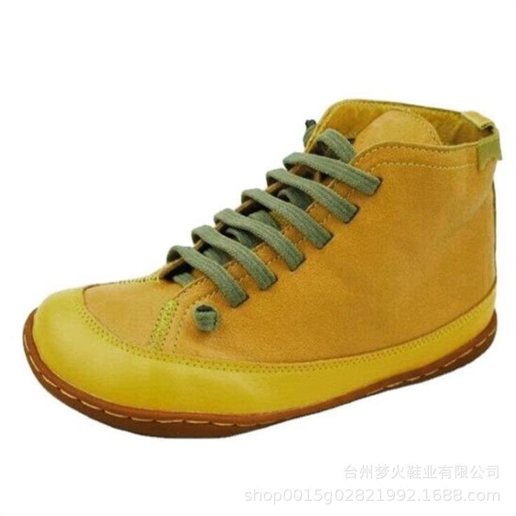 Autumn and winter new round head women s front lace-up leather boots non-slip flat casual men s shoes 35 жовтий
Autumn and winter new round head women s front lace-up leather boots non-slip flat casual men s shoes 35 жовтий