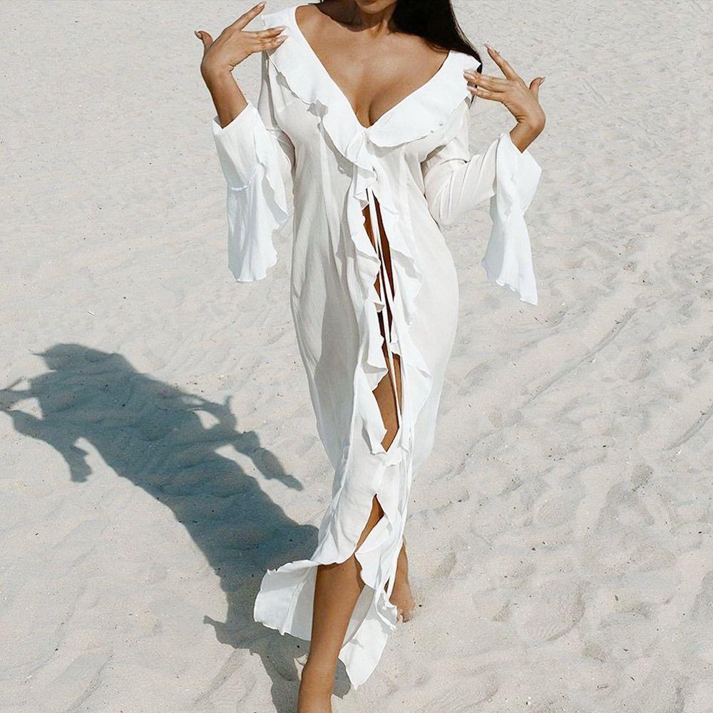 Long Sleeve Summer Beach Cover Up Ruffled Bikini Sunscreen Smock Fashion Beach Dress for Women S чорний
Long Sleeve Summer Beach Cover Up Ruffled Bikini Sunscreen Smock Fashion Beach Dress for Women S чорний
