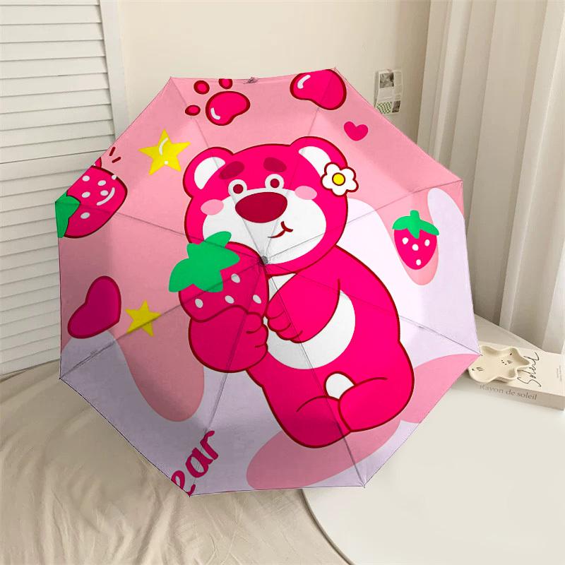 1PC Bear Strawberry Umbrella-8-Rib Reinforced, Automatic Open, Lightweight & Durable, Cute Fashion Accessory for Outdoor-T130
1PC Bear Strawberry Umbrella-8-Rib Reinforced, Automatic Open, Lightweight & Durable, Cute Fashion Accessory for Outdoor-T130