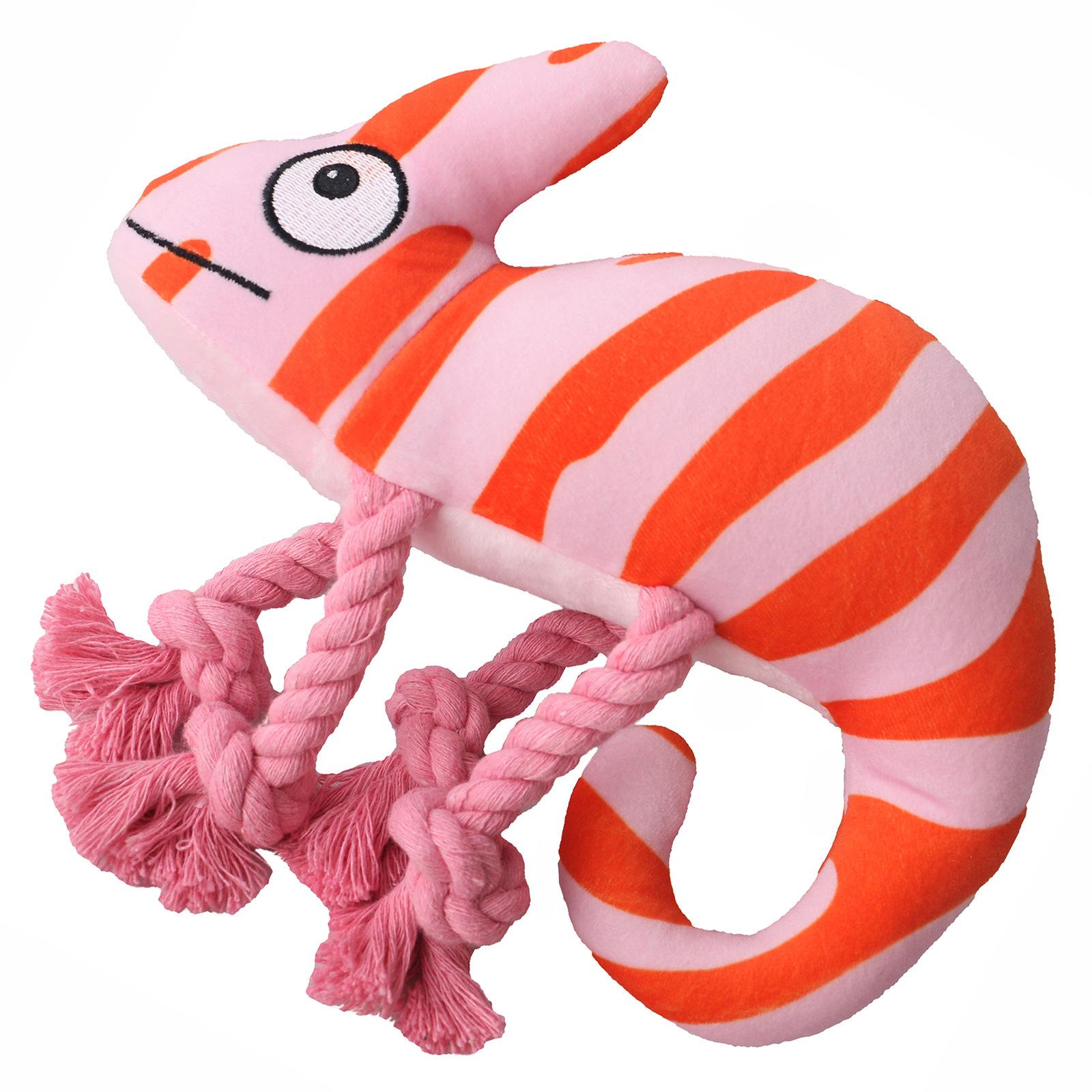 Striped Chameleon Lizard Plush Dog Toy Knotty Rope Puppy Pet Squeak Toy рожевий
Striped Chameleon Lizard Plush Dog Toy Knotty Rope Puppy Pet Squeak Toy рожевий