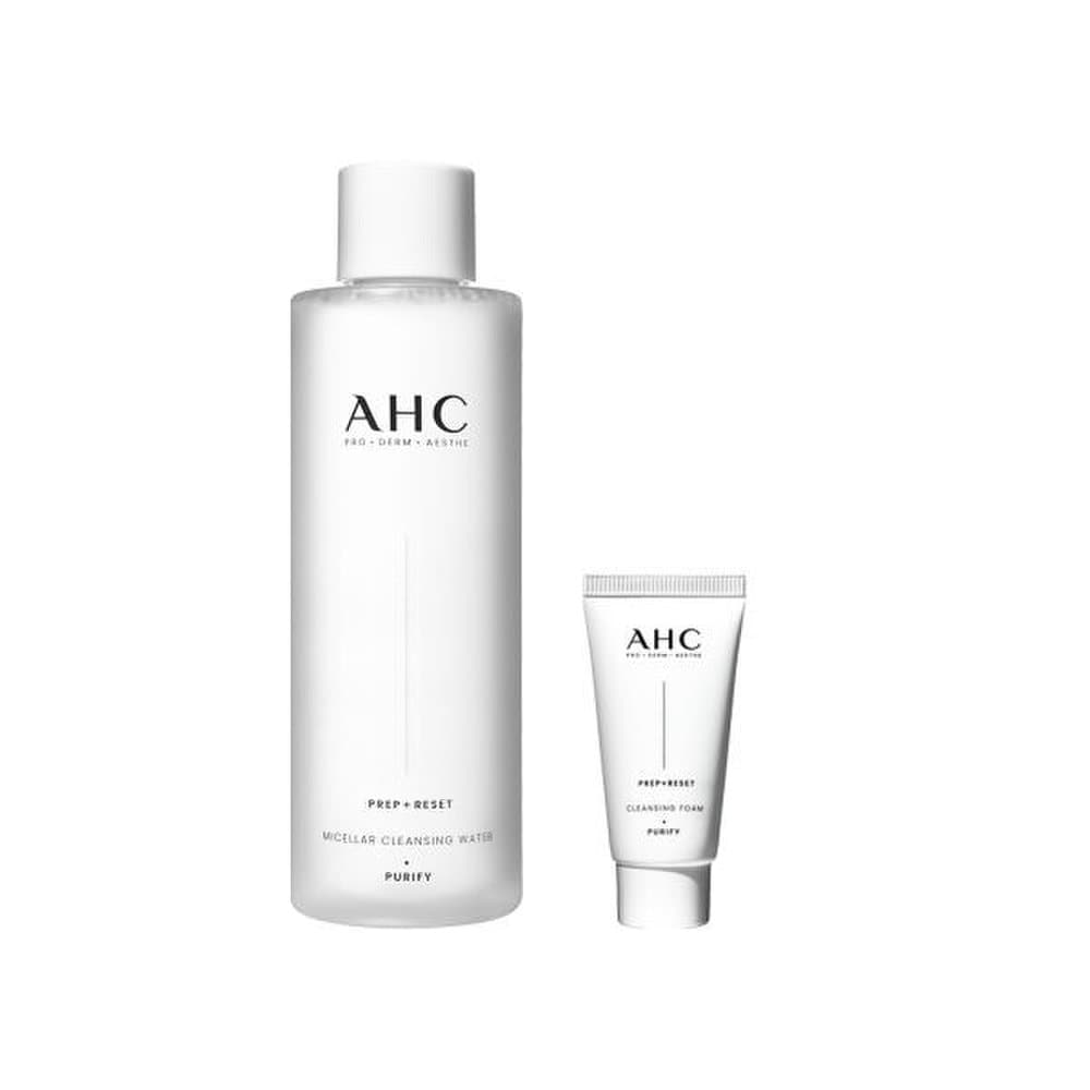AHC Prep Reset Мицеллярная очищающая вода 255 мл + ПОДАРОК Очищающая пенка 30 мл
AHC Prep Reset Мицеллярная очищающая вода 255 мл + ПОДАРОК Очищающая пенка 30 мл