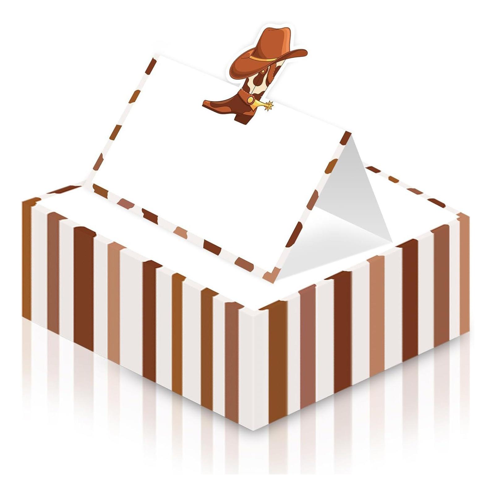 Cowboy Table Decor Card with Brown Hat and Boots Western Theme Party Accessory for Wedding Birthday and Country Events
Cowboy Table Decor Card with Brown Hat and Boots Western Theme Party Accessory for Wedding Birthday and Country Events