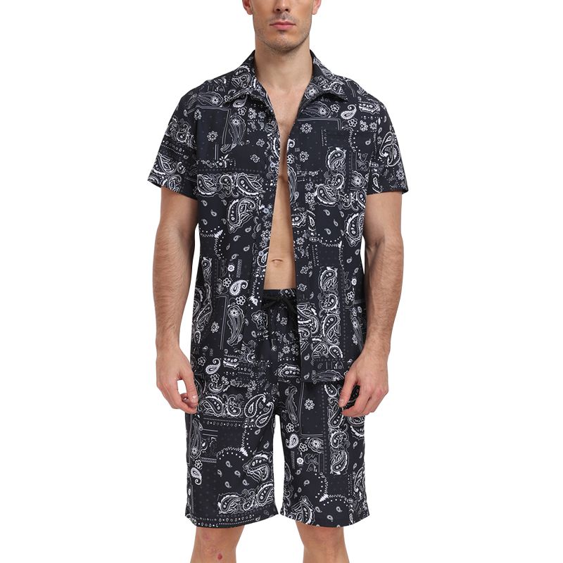 Мужской летний повседневный комплект с коротким рукавом на пуговицах и шортами, пляжная одежда для отпуска XS
Мужской летний повседневный комплект с коротким рукавом на пуговицах и шортами, пляжная одежда для отпуска XS