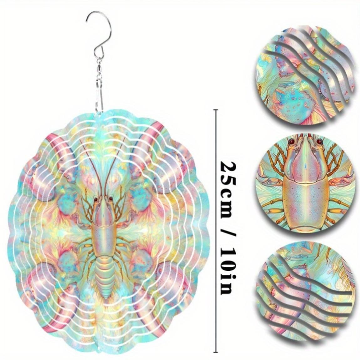 10 Inch Hanging Wind Chime with Rotating Hook Lobster Floral Design Durable Metal Garden cent 01A
10 Inch Hanging Wind Chime with Rotating Hook Lobster Floral Design Durable Metal Garden cent 01A