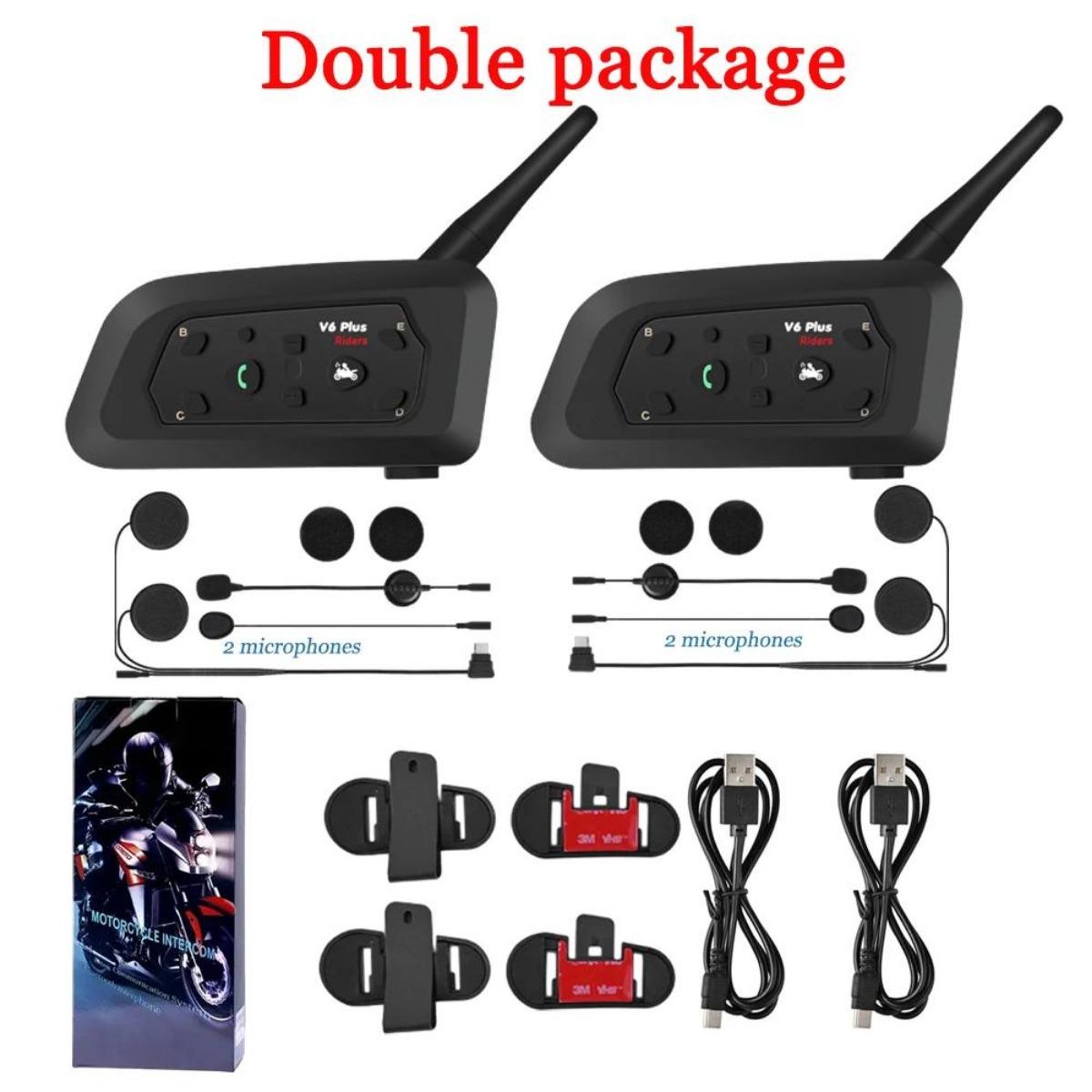 Мотоциклетный Bluetooth-интерком V6 Plus, система группового чата на 6 мотоциклистов, 1500 м, с шумоподавлением, водонепроницаемая гарнитура для шлема V6 PLUS-2 set
Мотоциклетный Bluetooth-интерком V6 Plus, система группового чата на 6 мотоциклистов, 1500 м, с шумоподавлением, водонепроницаемая гарнитура для шлема V6 PLUS-2 set
