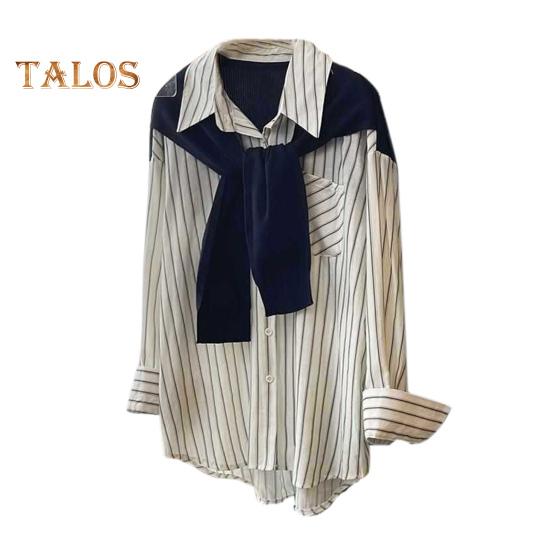 Женская рубашка с лацканами, длинным рукавом, вертикальным полосатым принтом, имитация двух частей, рубашка, топы, стандартный крой, рубашка во французском стиле 3XL синий
Женская рубашка с лацканами, длинным рукавом, вертикальным полосатым принтом, имитация двух частей, рубашка, топы, стандартный крой, рубашка во французском стиле 3XL синий