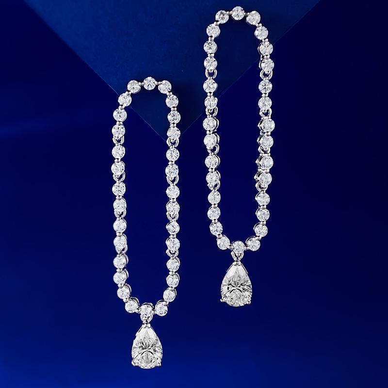 Xiancan 2024 Teardrop Earrings: 925 Silver with 1 Carat High-Carbon Diamond, European & American Style 925 Silver
Xiancan 2024 Teardrop Earrings: 925 Silver with 1 Carat High-Carbon Diamond, European & American Style 925 Silver