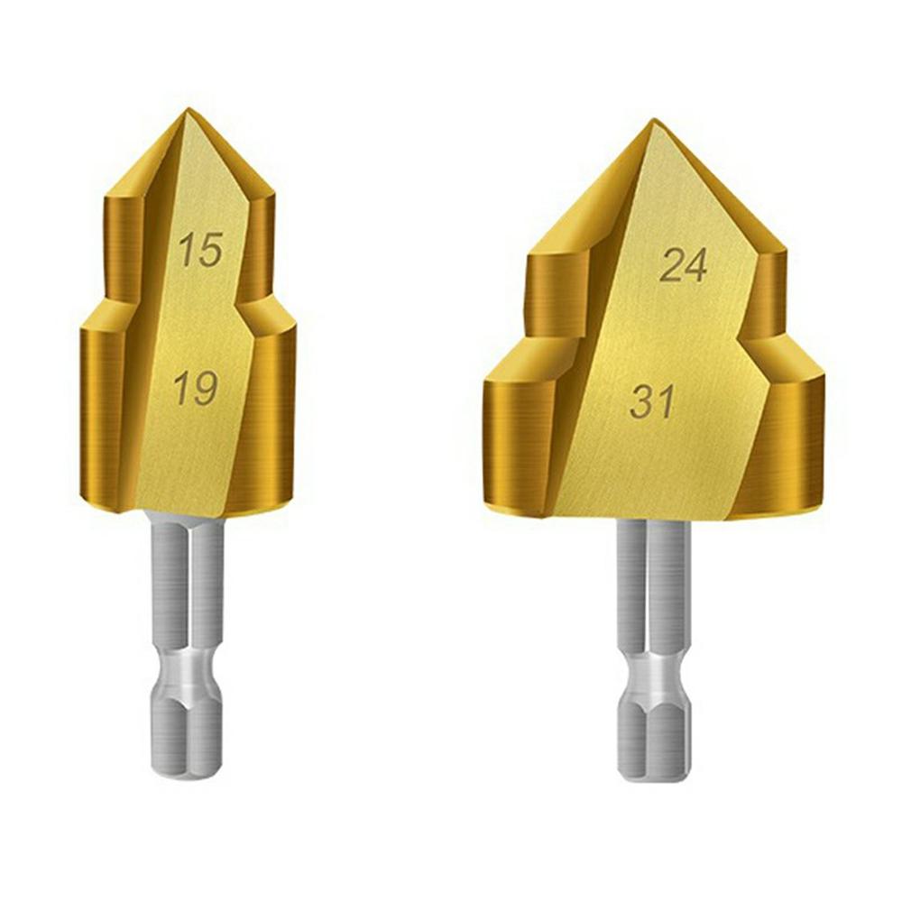 2Pcs/Set 3 Flute 20 + 32mm HSS Hex Shank PPR Pipe Reamer Drill Bit Step Drill Hole Opener for Water Pipe Expansion A
2Pcs/Set 3 Flute 20 + 32mm HSS Hex Shank PPR Pipe Reamer Drill Bit Step Drill Hole Opener for Water Pipe Expansion A