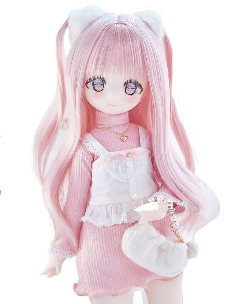doll wig ST193 with fluffy hair long doll compatible wig Heat-resistant accessory, hair, pink, 1/3 (wig only)
doll wig ST193 with fluffy hair long doll compatible wig Heat-resistant accessory, hair, pink, 1/3 (wig only)