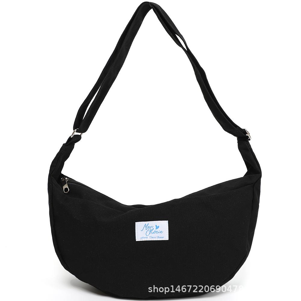 Student canvas bag spring versatile dumpling bag women s bag Korean casual large-capacity messenger bag чорний
Student canvas bag spring versatile dumpling bag women s bag Korean casual large-capacity messenger bag чорний