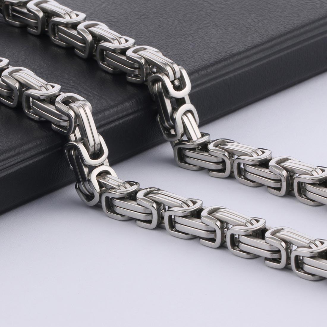 HipHop Chain Box Byzantine Stainless Steel Chain Necklace Men Jewelry Erkek Kolye Strong Heavy Long 55-90cm Chains NZ022 Width 5mm&60cm about 24inch
HipHop Chain Box Byzantine Stainless Steel Chain Necklace Men Jewelry Erkek Kolye Strong Heavy Long 55-90cm Chains NZ022 Width 5mm&60cm about 24inch