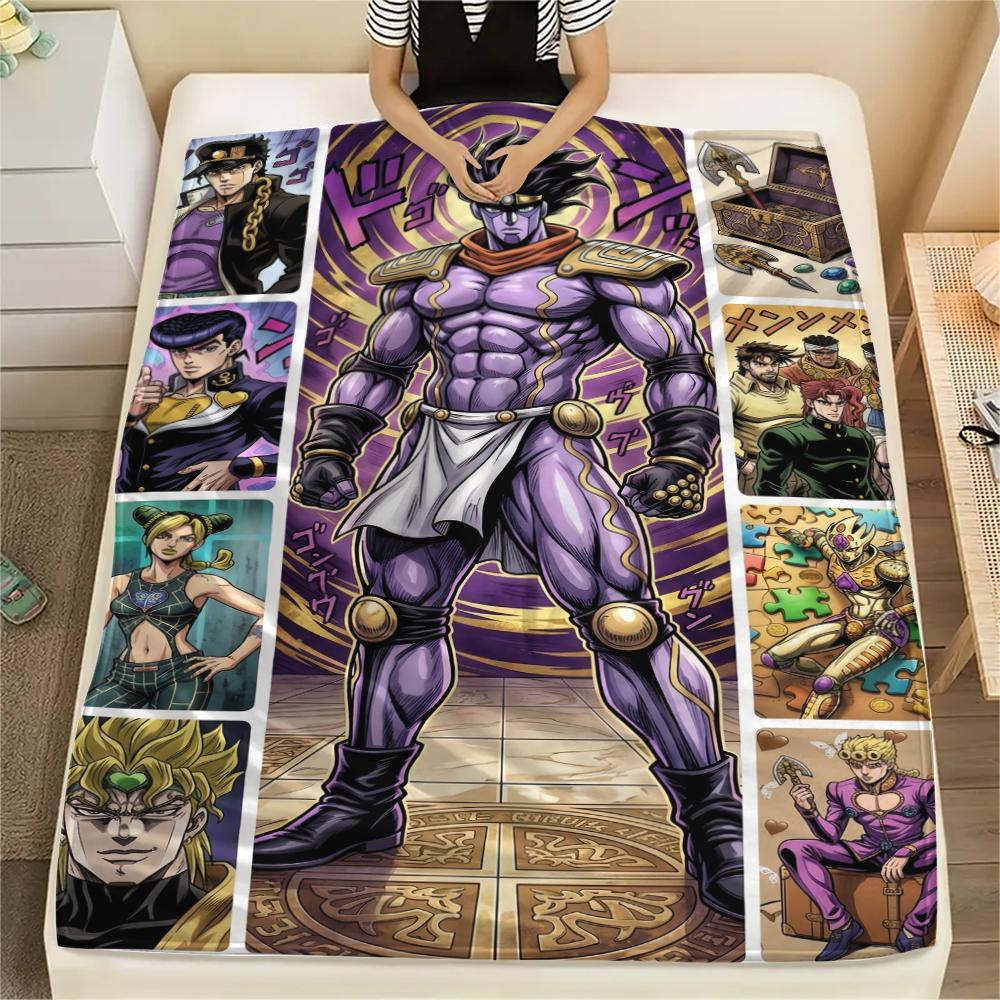 JOJO Art Print Flannel Blanket Warm Cozy Throw for Bedside Sofa Chair Travel Picnic Multi-purpose Anime Bedding Decor-Xin 75x90cm
JOJO Art Print Flannel Blanket Warm Cozy Throw for Bedside Sofa Chair Travel Picnic Multi-purpose Anime Bedding Decor-Xin 75x90cm