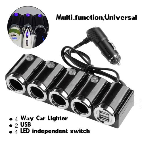 Новый многофункциональный 4-портовый автомобильный прикуриватель с 2 USB-портами для зарядки телефона и светодиодным выключателем
Новый многофункциональный 4-портовый автомобильный прикуриватель с 2 USB-портами для зарядки телефона и светодиодным выключателем
