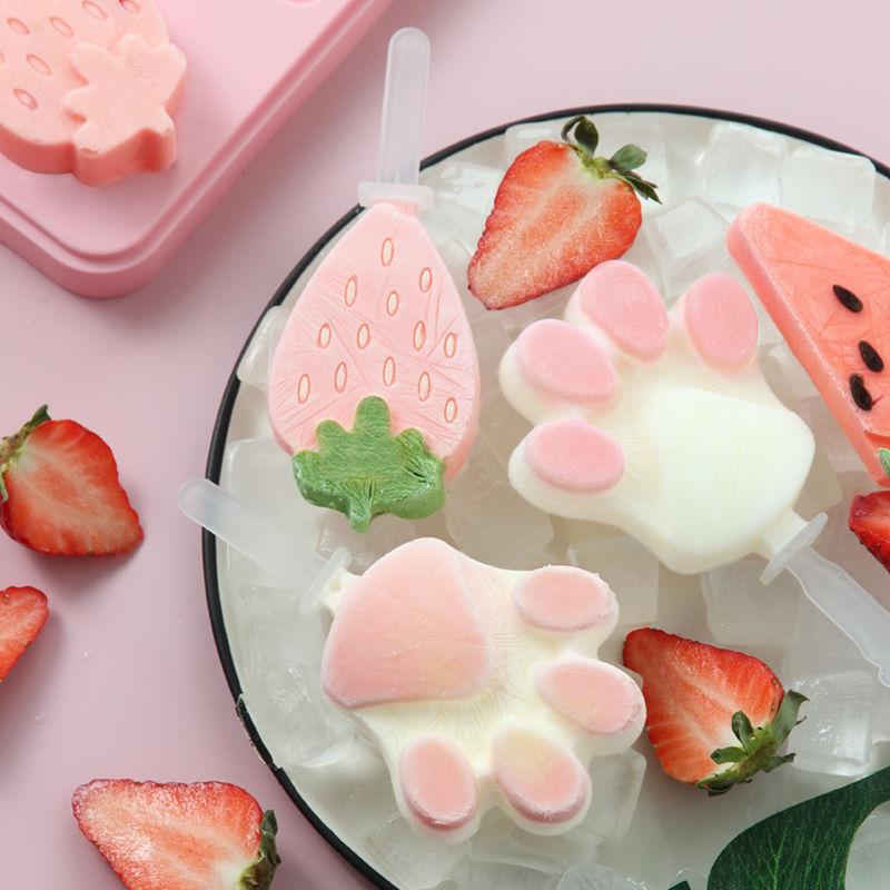 Домашние формы для приготовления мороженого, мороженого, фруктового мороженого и фруктового мороженого.. Детский милый набор кубиков льда из силиконового геля