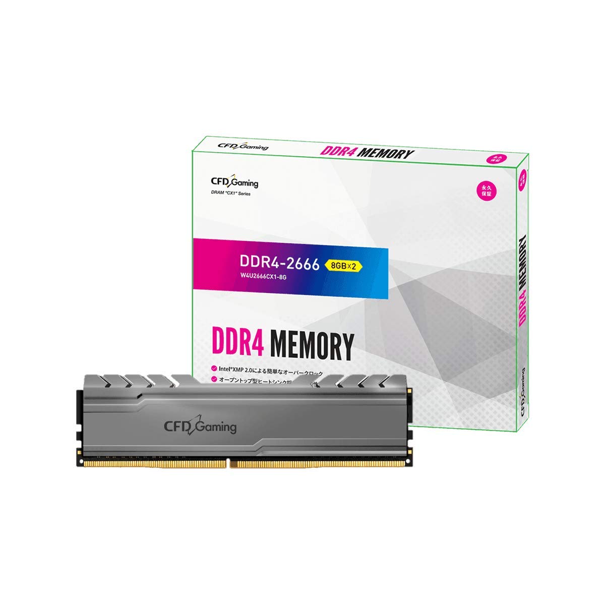 CFD Sales Desktop PC Gaming Memory CX1 Series Intel Support 8GB x 2 pieces Lifetime Warranty Compatibility Guaranteed XMP2.0 DDR4-2666 (PC4-21300)
CFD Sales Desktop PC Gaming Memory CX1 Series Intel Support 8GB x 2 pieces Lifetime Warranty Compatibility Guaranteed XMP2.0 DDR4-2666 (PC4-21300)