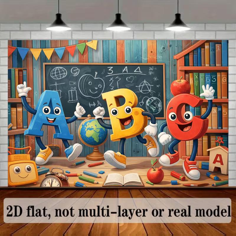 2D Cartoon ABC Learning Background Fabric for Preschool Photoshoot 47.2x31.5inch/120*80cm
2D Cartoon ABC Learning Background Fabric for Preschool Photoshoot 47.2x31.5inch/120*80cm