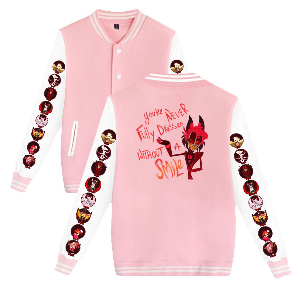 Fashion Hazbin Hotel Baseball Jacket Men Women Jackets Streetwear Kids Boys Girls Loose College Coats XXS рожевий
Fashion Hazbin Hotel Baseball Jacket Men Women Jackets Streetwear Kids Boys Girls Loose College Coats XXS рожевий