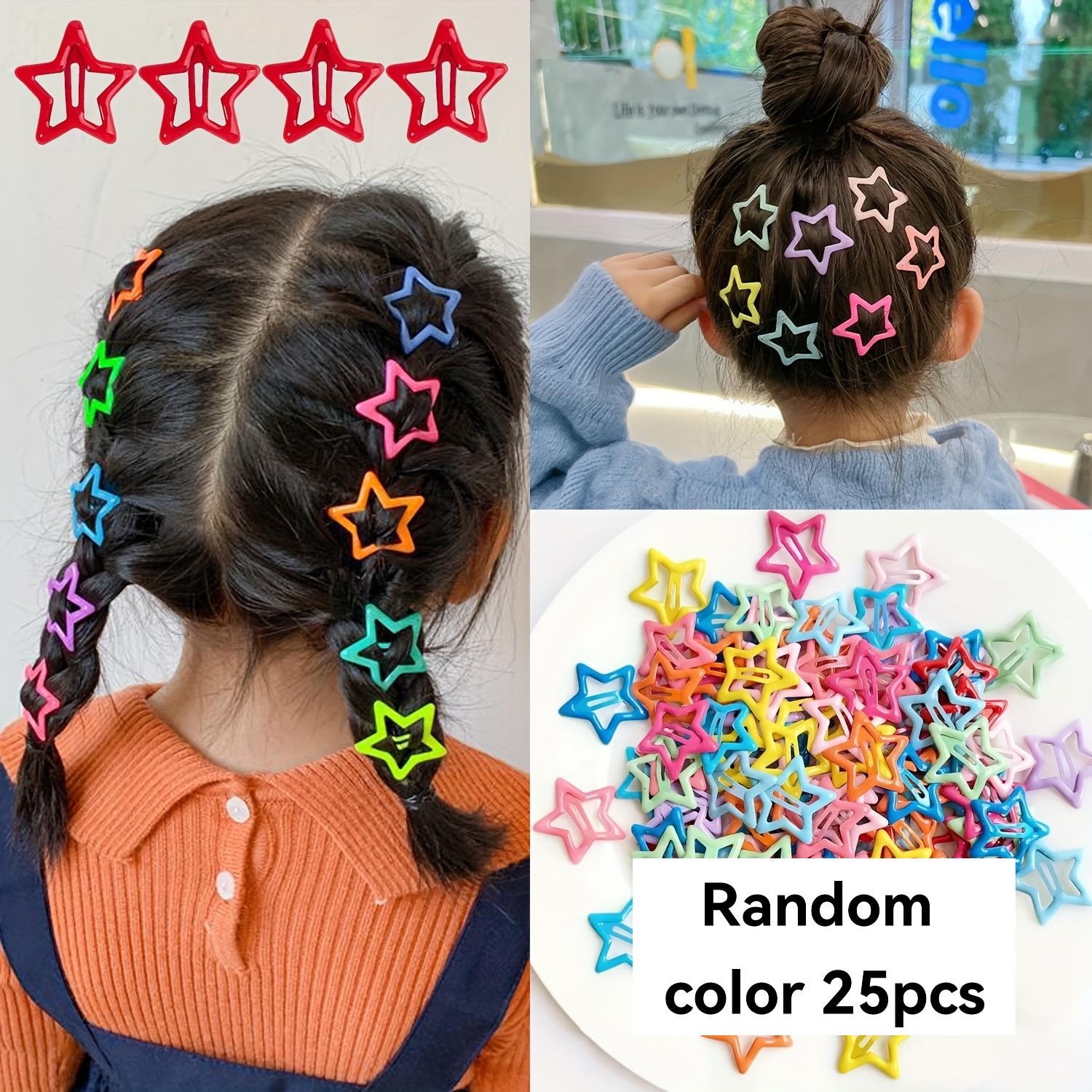 25pcs Y2K Cute Colorful Kawaii Star Barrettes Y2K Sweet Girls BB Solid Star Hairclips Metal Snap Clip Headdress Hair Accessories
25pcs Y2K Cute Colorful Kawaii Star Barrettes Y2K Sweet Girls BB Solid Star Hairclips Metal Snap Clip Headdress Hair Accessories
