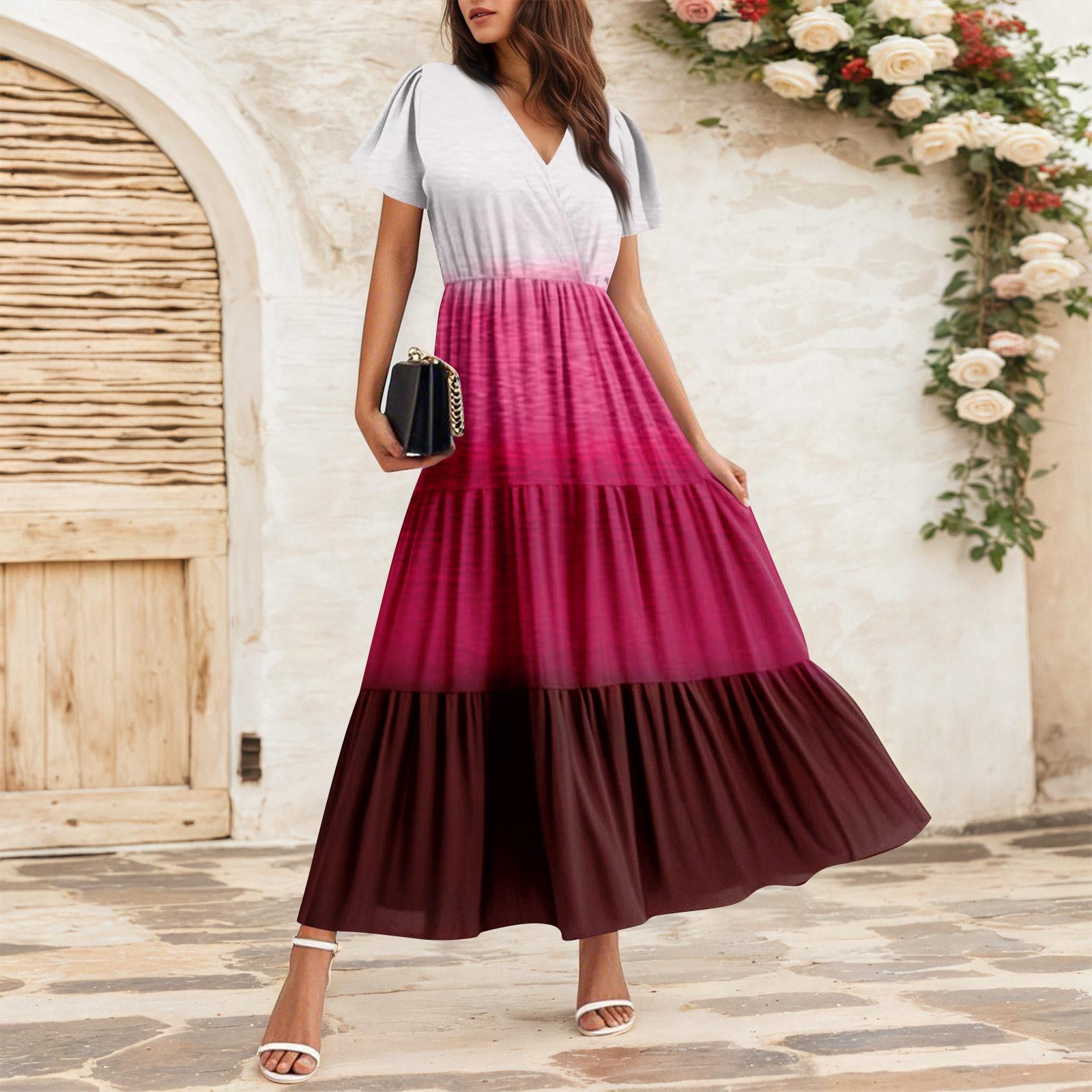 Женские струящиеся платья Женские летние платья Повседневные платья макси с коротким рукавом Официальные платья макси XXL
Женские струящиеся платья Женские летние платья Повседневные платья макси с коротким рукавом Официальные платья макси XXL